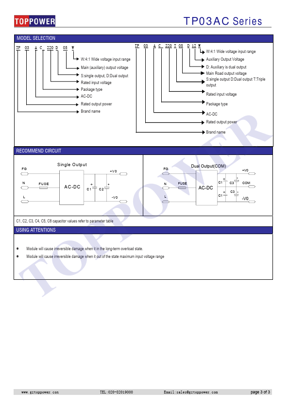 TP03AC220D15W