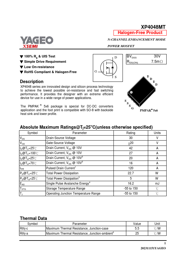 XP4048MT Datasheet Preview
