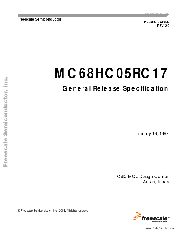 MC68HC05RC17