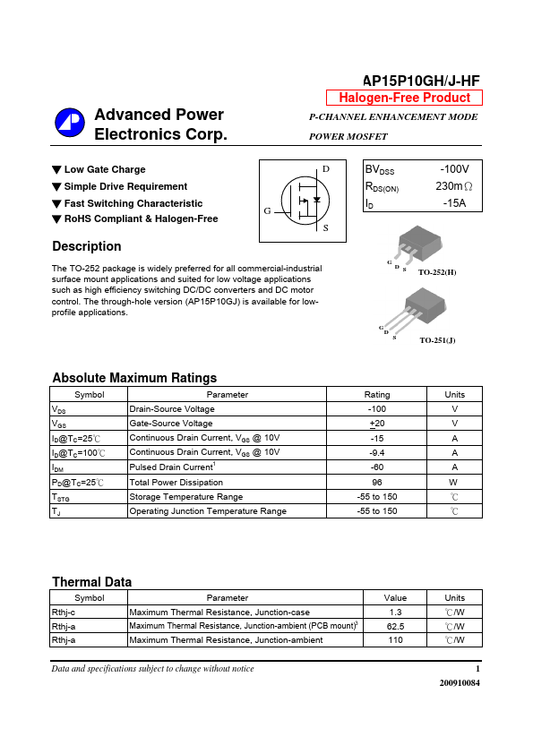 AP15P10GH-HF