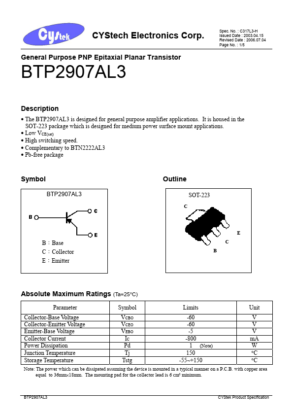 BTP2907AL3