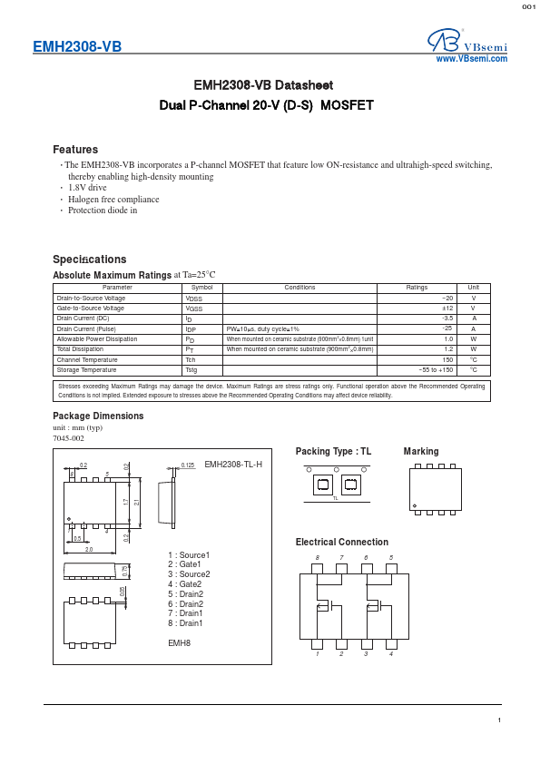 EMH2308 Datasheet Preview