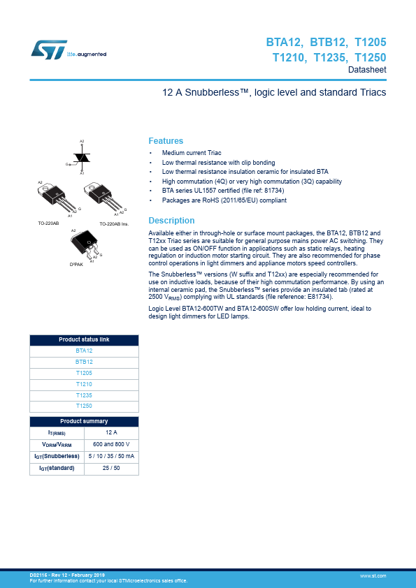 BTA12-800BW