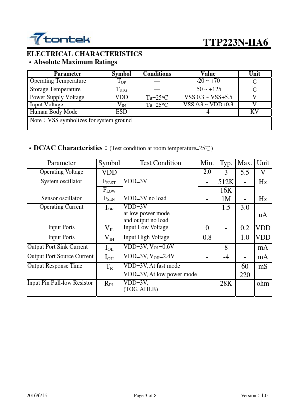 TTP223N-HA6