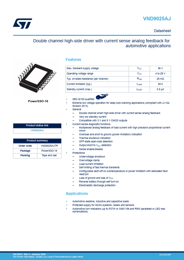 VND9025AJ Datasheet Preview
