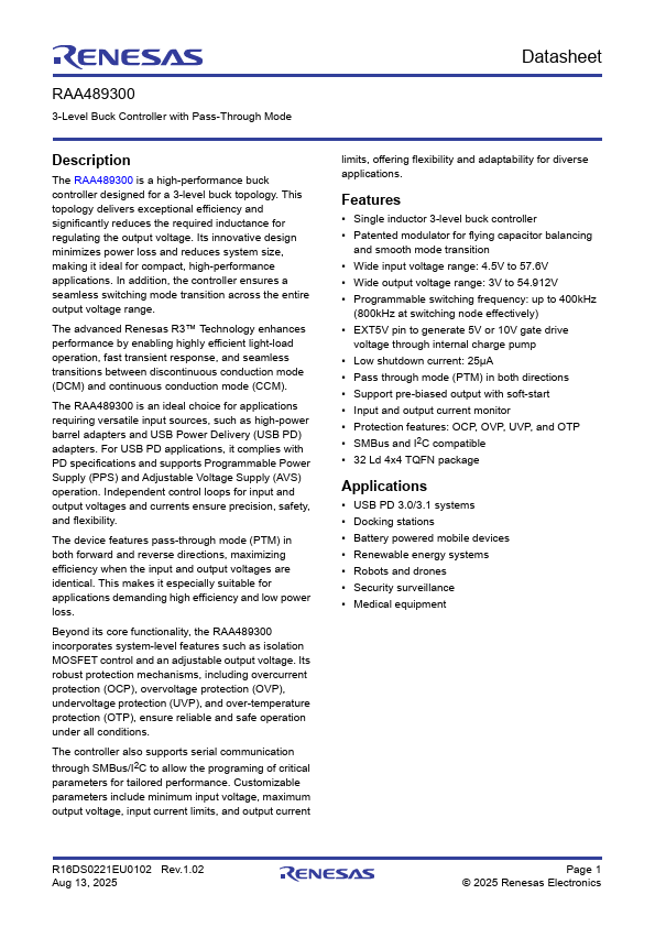 RAA489300 Datasheet Preview