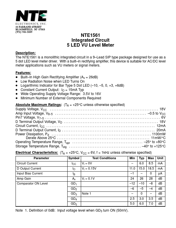 NTE1561