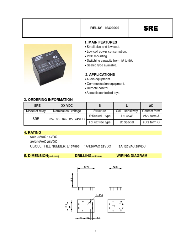 SRE-09VDC-FL-2A