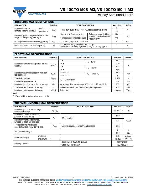 VS-10CTQ150S-M3