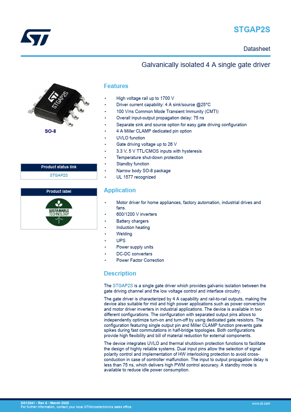 STGAP2S Datasheet Preview