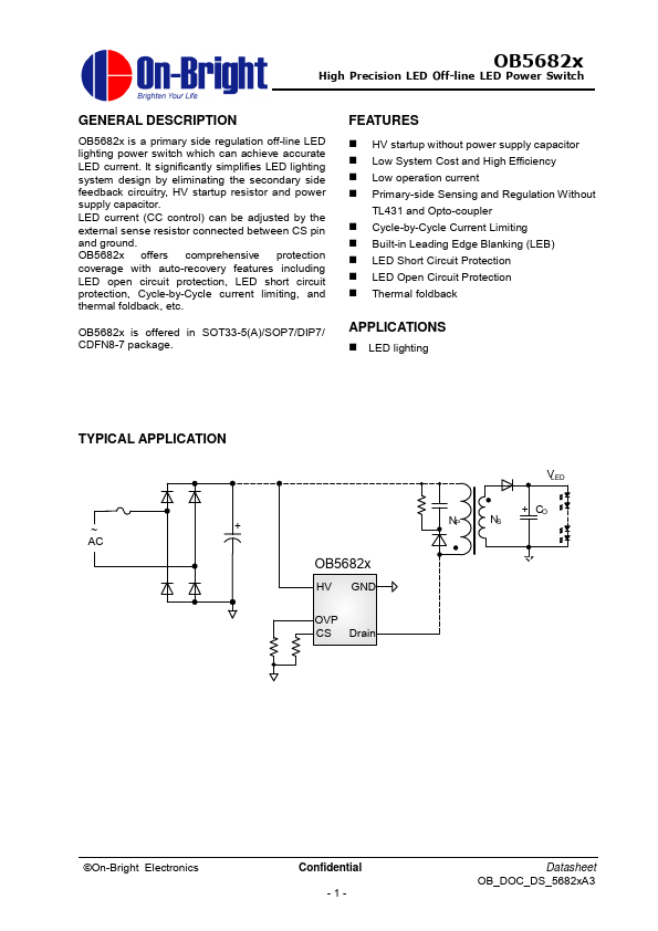 OB5682TASP Datasheet Preview