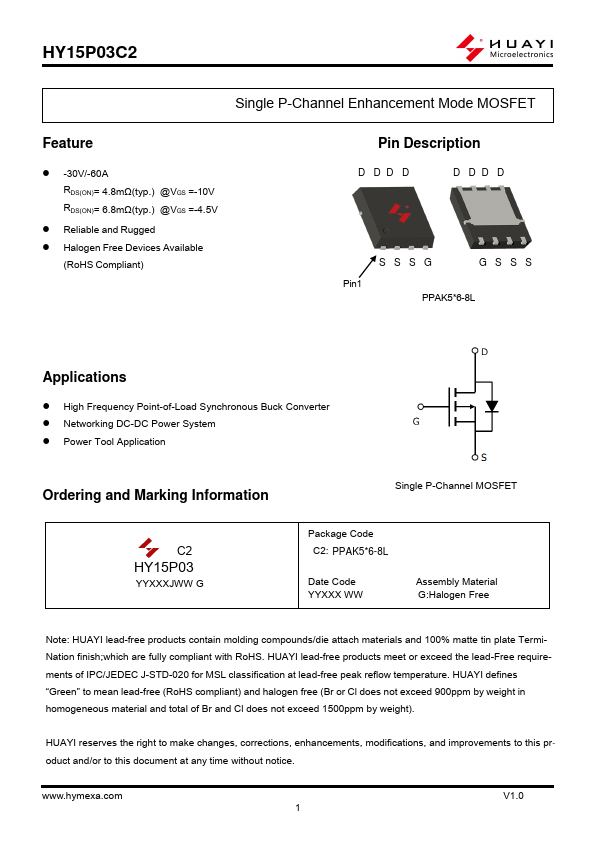 HY15P03C2 Datasheet Preview