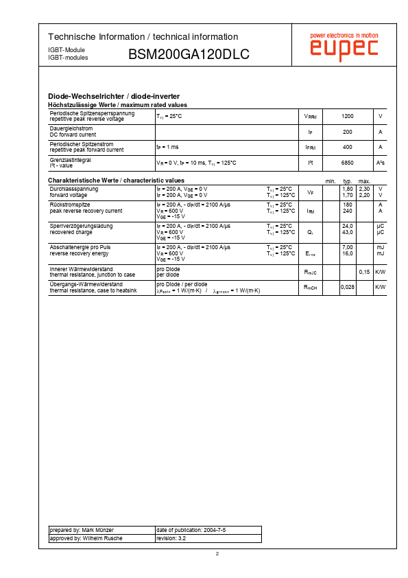 BSM200GA120DLC