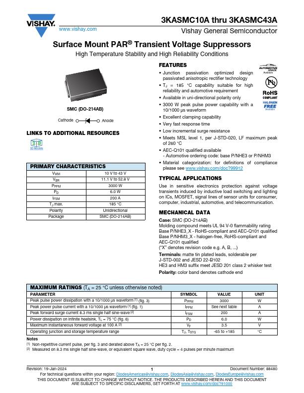 3KASMC10 Datasheet Preview