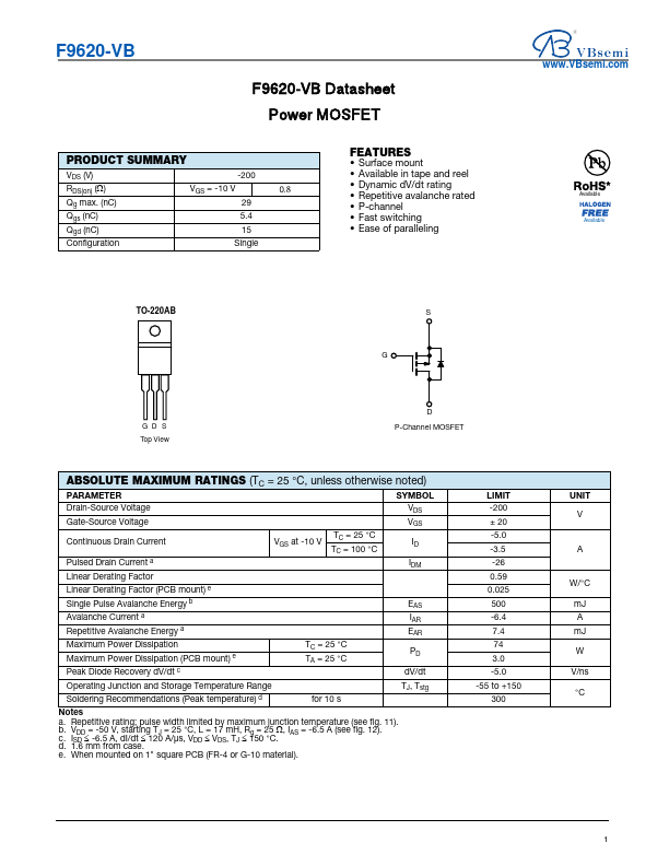 F9620 Datasheet Preview