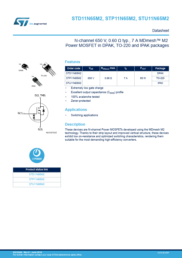 STD11N65M2