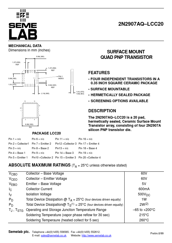 2N2907AQ-LCC20