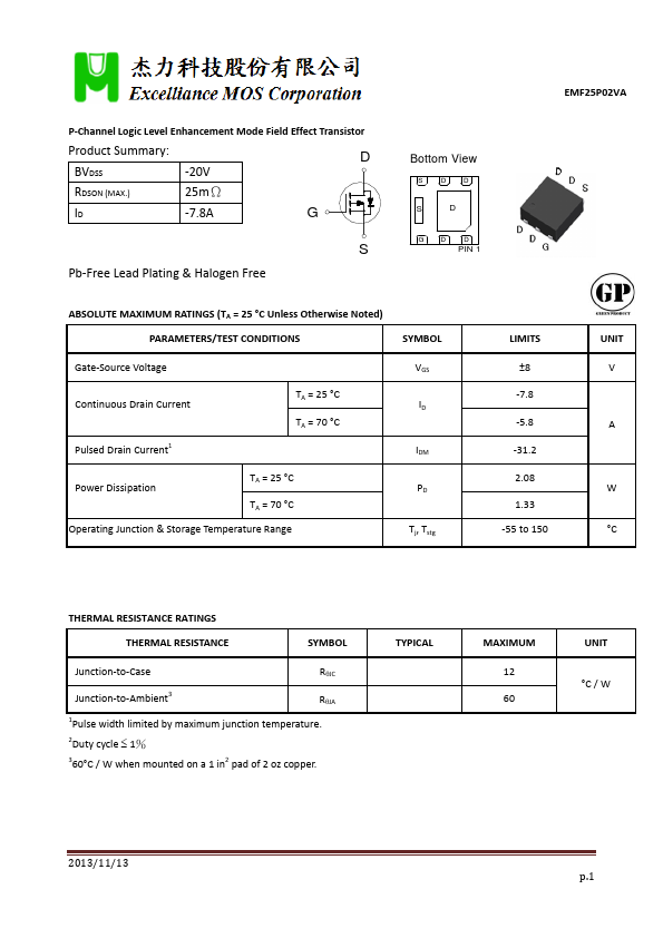 EMF25P02VA