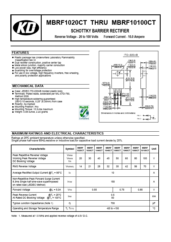 MBRF10100CT