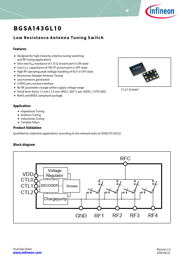 BGSA143GL10 Datasheet Preview