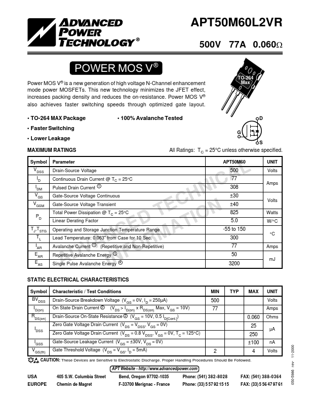 APT50M60L2VR