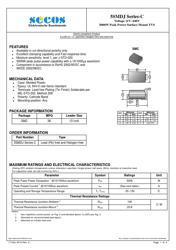 5SMDJ160A-C