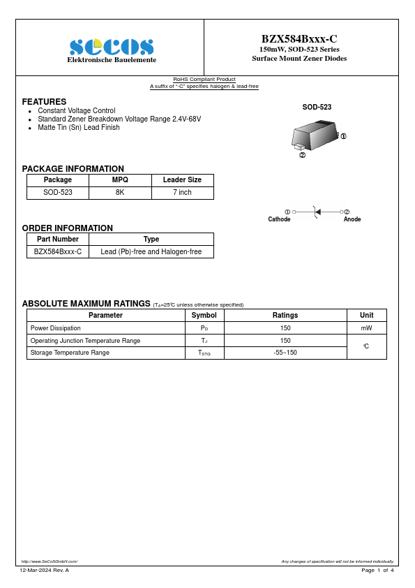 BZX584B5V1-C