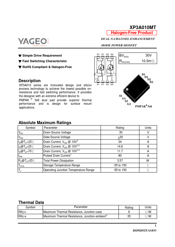 XP3A010MT Datasheet Preview