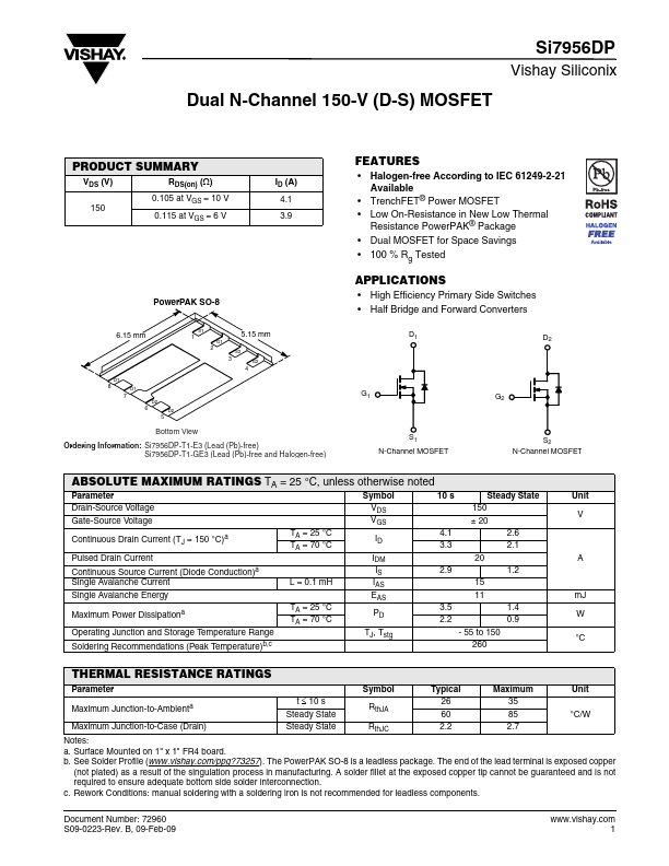 Si7956DP Datasheet Preview