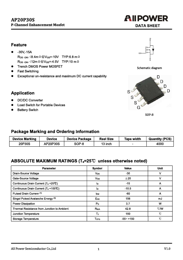 AP20P30S Datasheet Preview
