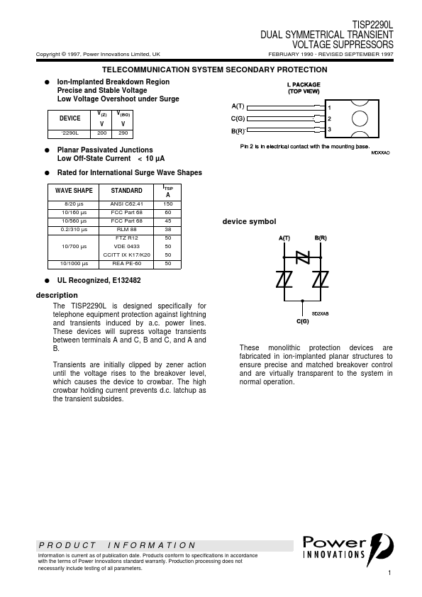 TISP2290L