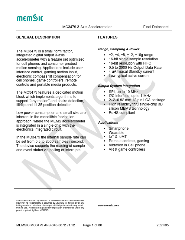 MC3479 Datasheet Preview