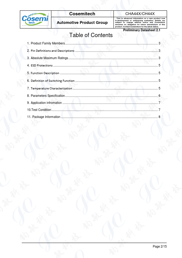 CHA442SR Datasheet Preview