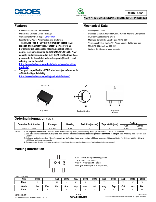 MMST5551 Datasheet Preview