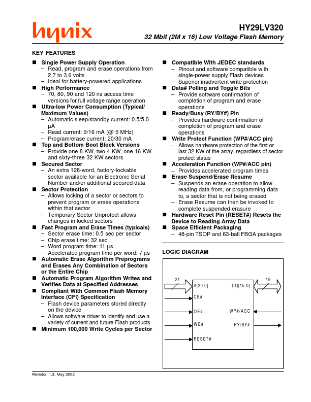 HY29LV320TT-70