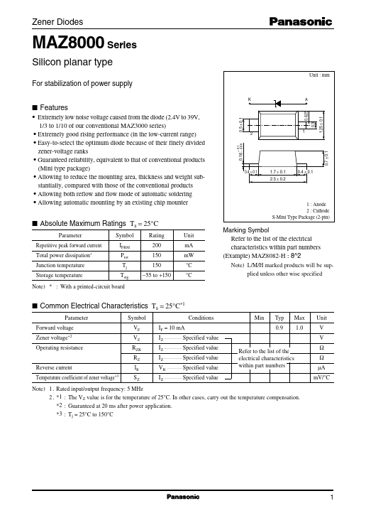 MAZ8051-M Datasheet Preview