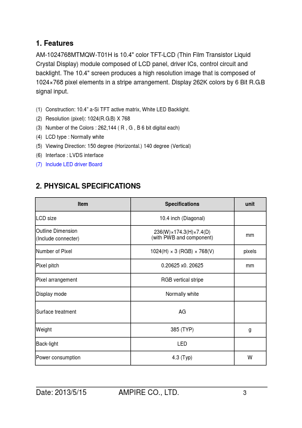 AM-1024768MTMQW-01H