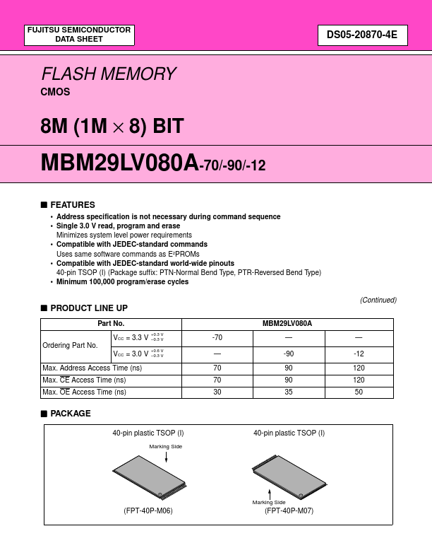 MBM29LV080A-12