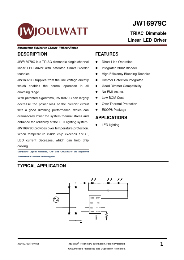 JW16979C Datasheet Preview