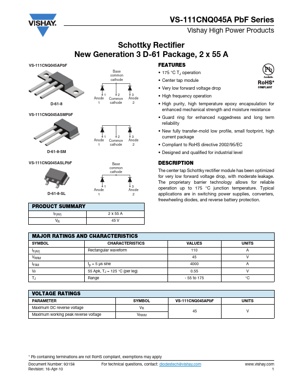 VS-111CNQ045APbF