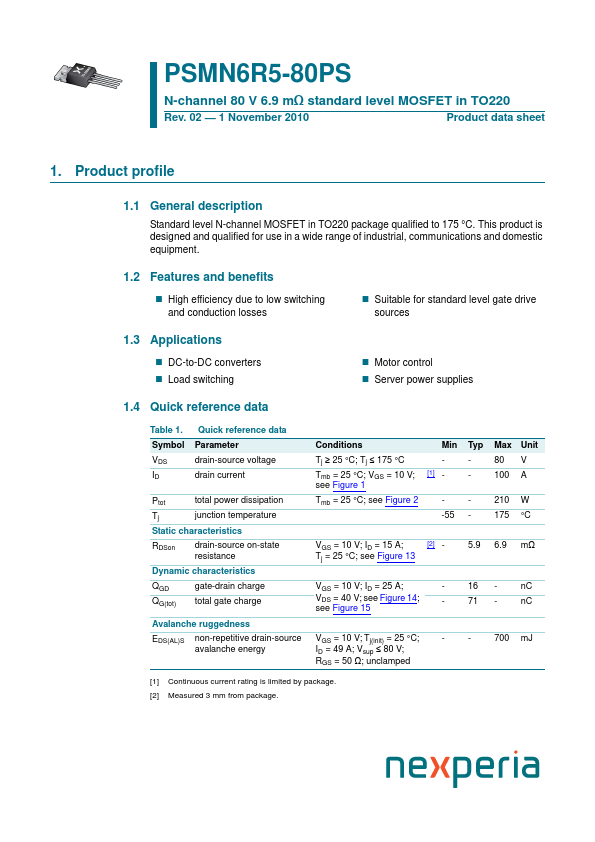 PSMN6R5-80PS