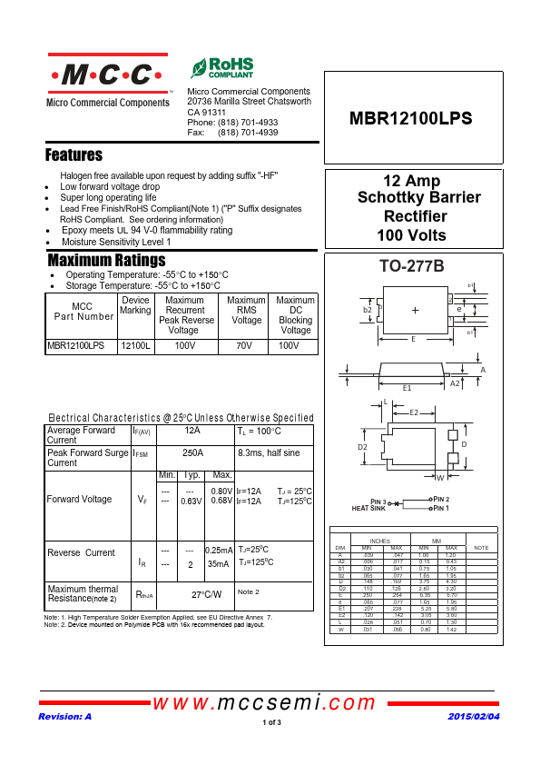 MBR12100LPS