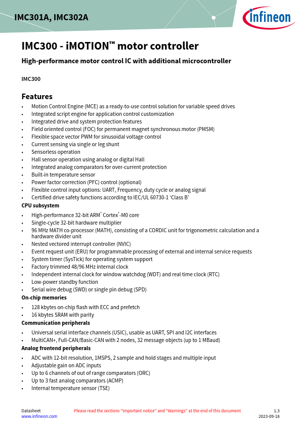 IMC302A Datasheet Preview