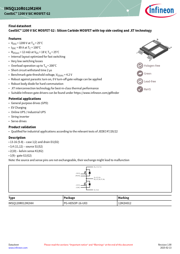 IMSQ120R012M2HH Datasheet Preview