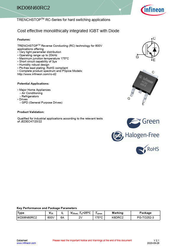 IKD06N60RC2 Datasheet Preview