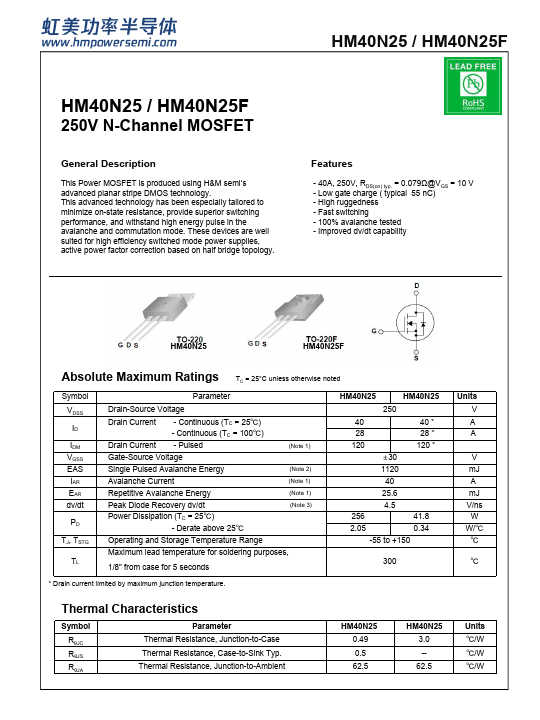 HM40N25 Datasheet Preview
