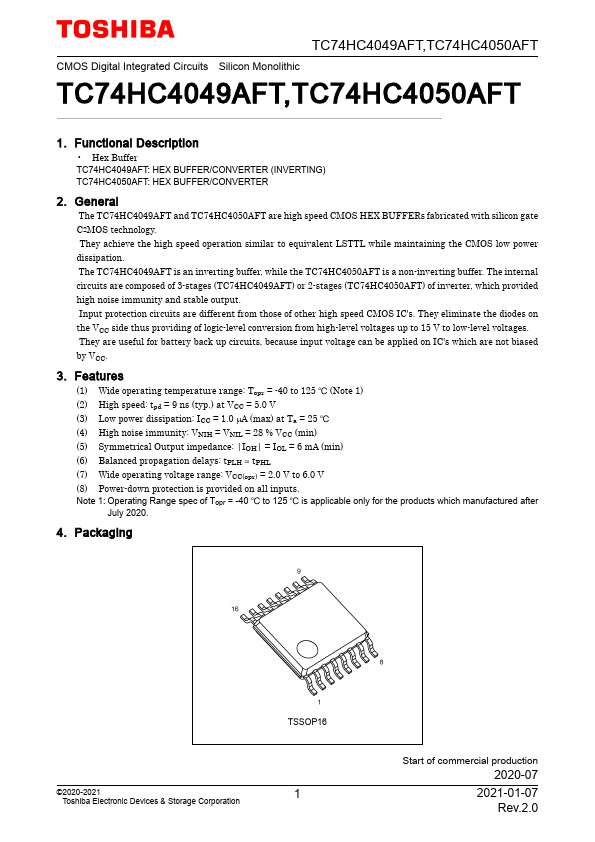 TC74HC4050AFT