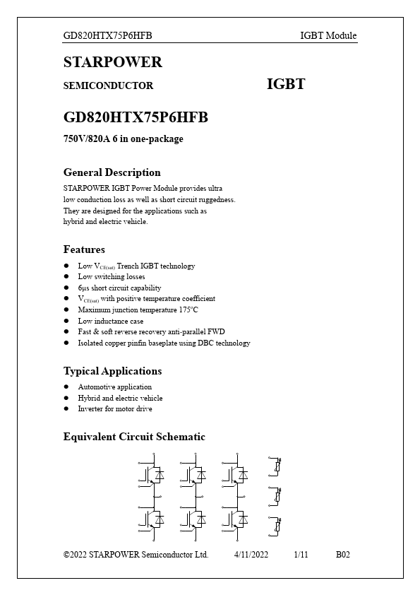 GD820HTX75P6HFB Datasheet Preview