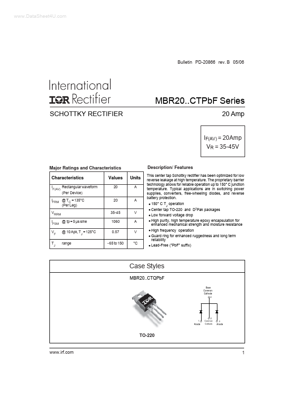 MBR2035CTPbF