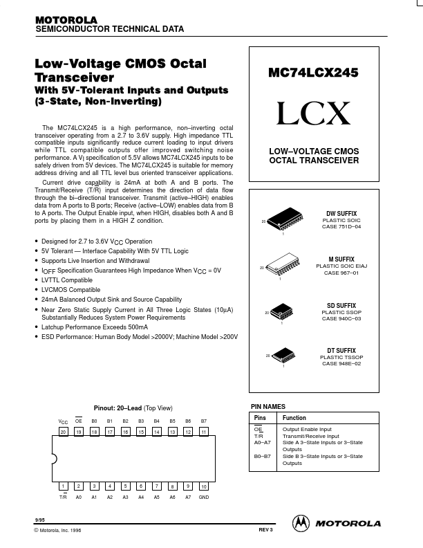 MC74LCX245